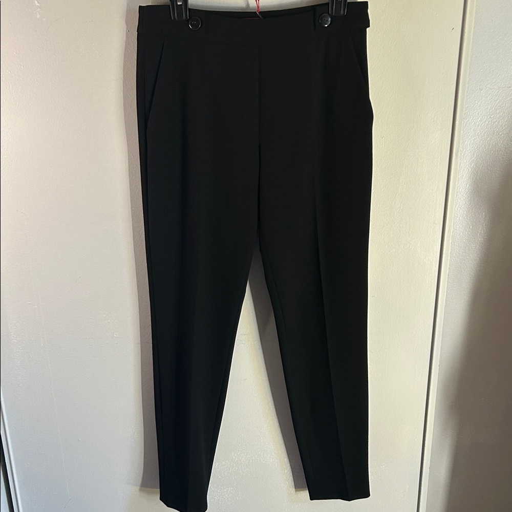 New HUGO Himonie-1 Black Slim Fit Tapered Dress Pants Slacks Trousers - Picture 7 of 14